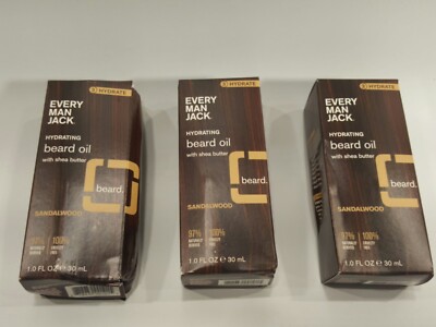 Every Man Jack Sandalwood Hydrating Beard Oil for Men Shea