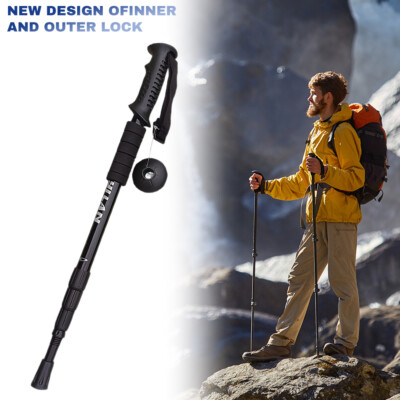 Trekking Poles Collapsible Hiking Poles Adjustable Aluminum