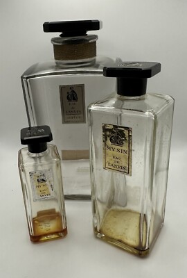 3X pc Lanvin Arpege & My Sin Perfume Bottles GIANT 32 oz 