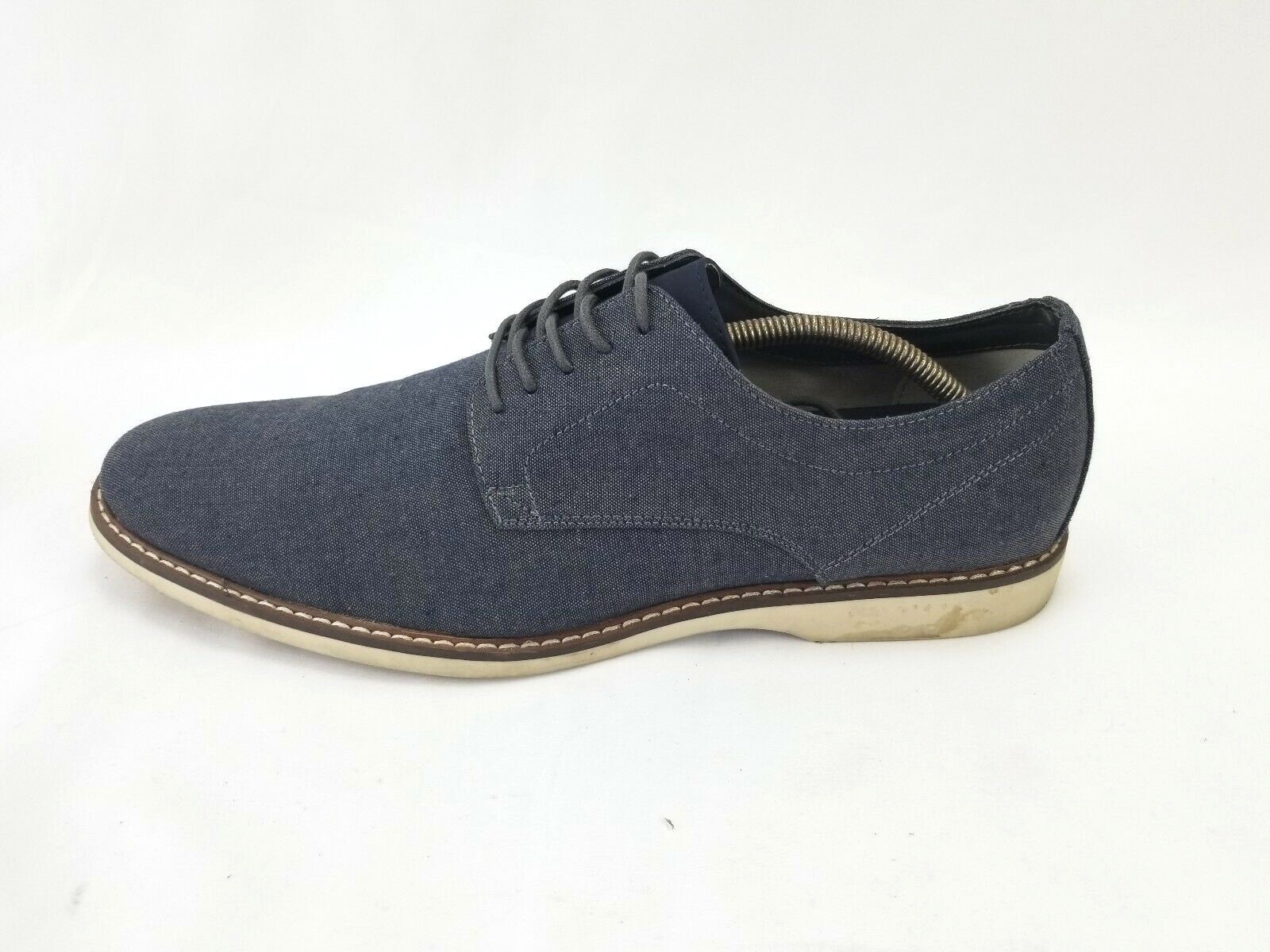 SAOLA The Rail 'Xander' Derby Punta Tinta Unita Tessuto Denim Blu Uomo EUR 45 U.S. 11 M