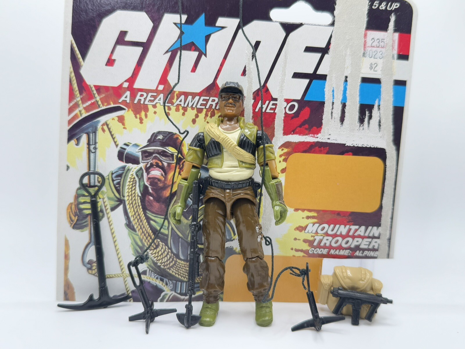 GI Joe 1985 Alpine 100% Complete Vintage Hasbro Action Figure With Partial Card