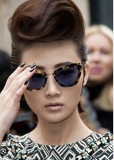 AUTHENTIC MIU MIU Sunglasses SMu 10N Gold Tortoise Mu10Ns 55mm Cat Eye Animal