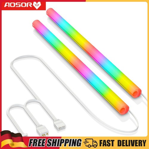 2pcs ARGB Schlauch Rohr Kühlung Raditor Rohr Silikon leuchtende Hülse PC Fall De