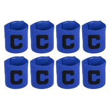 Pack of 8 Soccer Captain Armband Captain Arm Bands for Soccer Blue