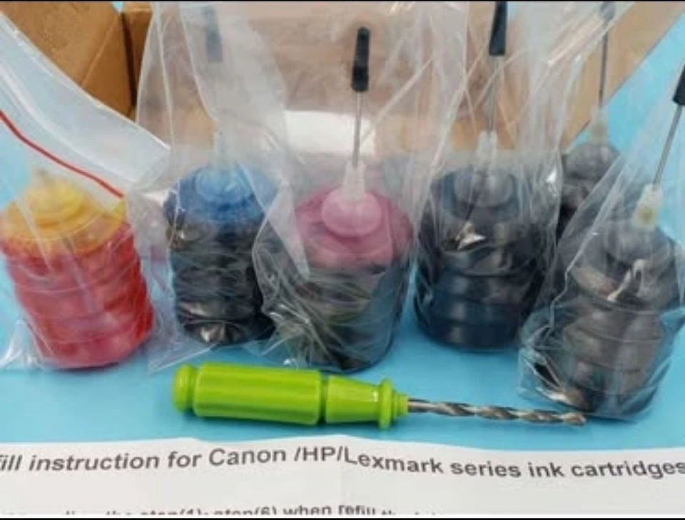 120ml 6 Pack Premium Ink Refill Kit for Canon | HP | Lexmark Series Cartridges - Image 2 of 2
