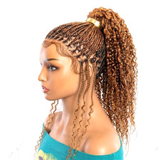 BoHo Knotless Braids Braided Wig. Bora Bora Braids. Full Lace Baby Hair