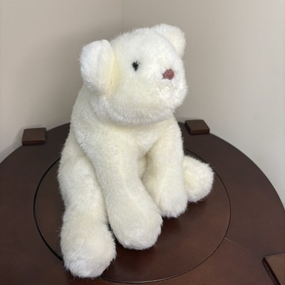 GUND White 12'' Plush Bear Soft Huggable Stuffed Animal Toy Vintage 1986 - AS IS
