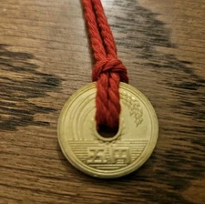 Authentic Japanese 5 Yen Omamori Shrine-Blessed for Good Luck & Prosperity