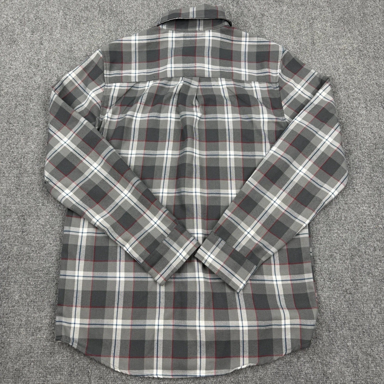 Born Scum Count Me Out Flannel Shirt Mens Small Gray Plaid Long Sleeve - product detail image 10