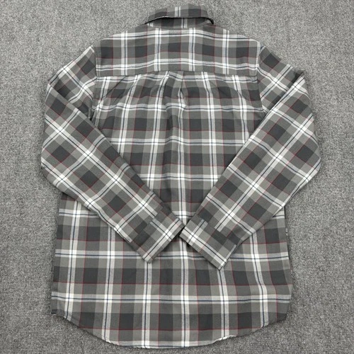 Born Scum Count Me Out Flannel Shirt Mens Small Gray Plaid Long Sleeve image 10