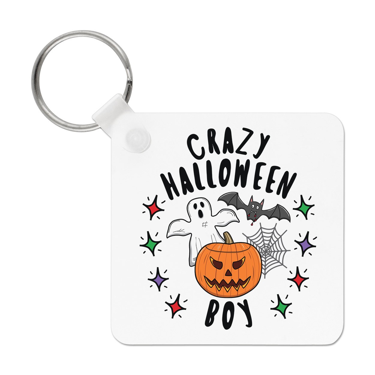 Crazy Halloween Boy Stars Keyring Key Chain Ghost Pumpkin Scary Son Funny