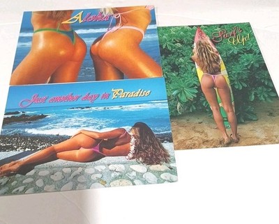 Lot Of 3 Hawaiian Ladies Bums/Butts Post Cards