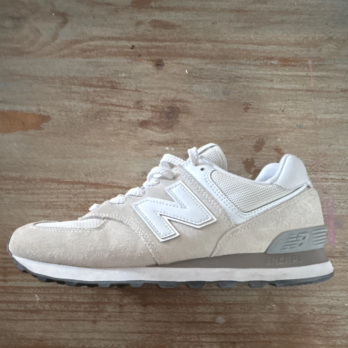 New Balance 574 ML574EVW Beige/White Men’s Sneakers Men’s US 9 / Women’s US 10.5