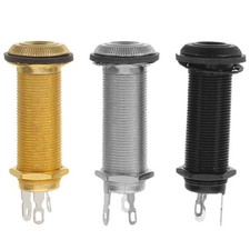  3pcs Output Guitar Jack, Guitar Pickup Output Jack Endpin, 6.35/6.5mm Audio