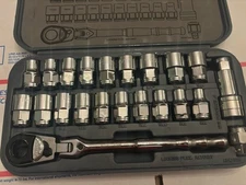 Blue Point 22pc 3/8" PASS THRU Socket Set With Case BLPPTSS3822