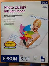 EPSON Photo Quality Ink Jet Matt Paper 8.5" x 11  70 Sheets SO41062. Open box