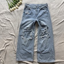 American eagle baggy wide leg jeans