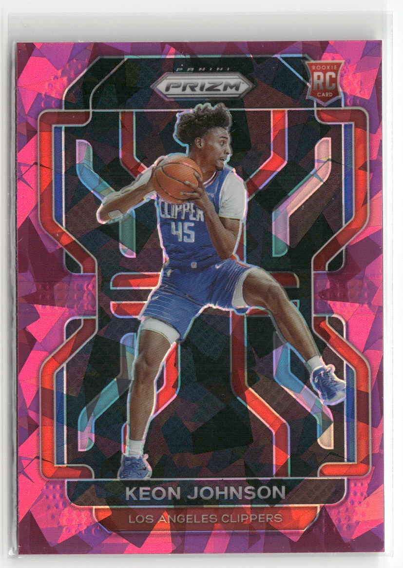 2021-22 Panini Prizm #326 Keon Johnson Pink Ice ☘️M01