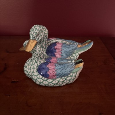 Herend Ducks Figurine Pair Ceramic Artwork