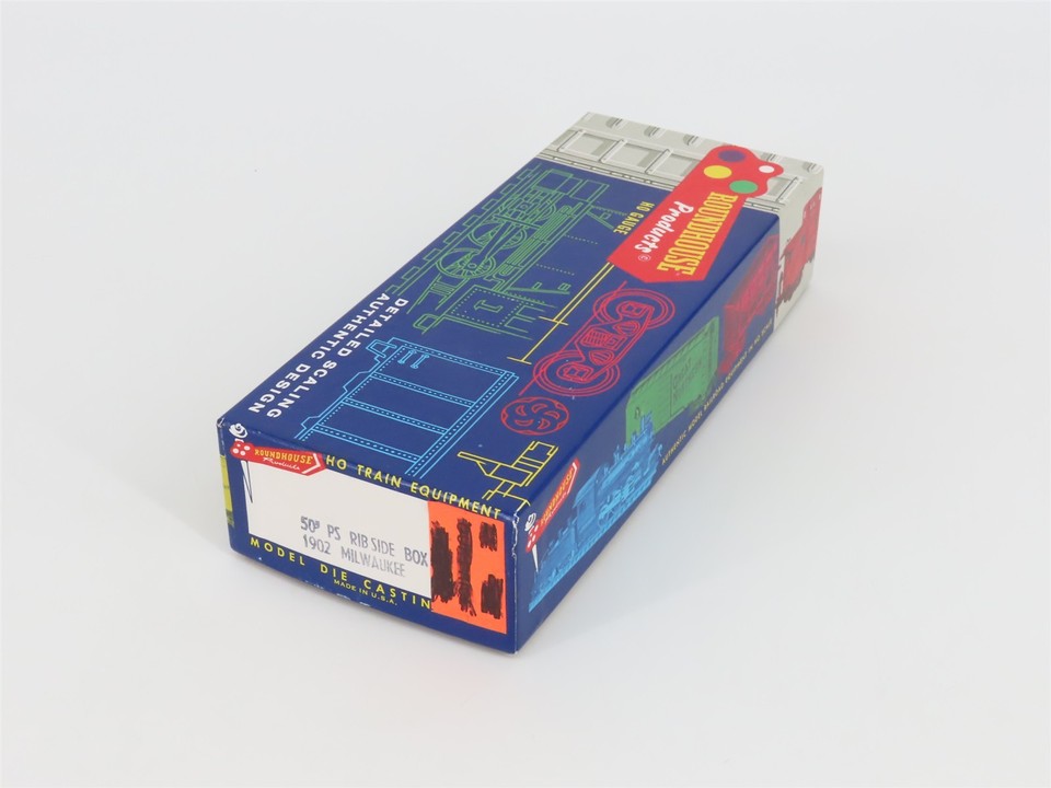 HO Scale Roundhouse Kit #1902 MILW Milwaukee Road PS 50' Rib Side Box ...