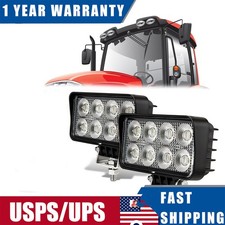 2x Led Tractor Flood Work Light Truck For Bulldozer Excavator Lawn Mower Loaders