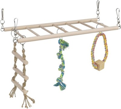 Trixie Small Animal Suspension Bridge, Cage Accessories, 35 x 15cm, natural 