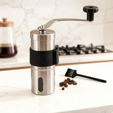 Manual Coffee Bean Grinder Stainless Steel Hand Coffee Adjustable Thickness