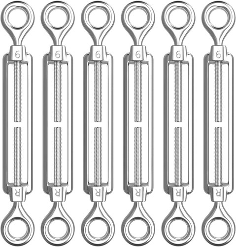 Heavy Duty Silver Turnbuckle Kit, 304 Stainless Steel - Afbeelding 3 van 9