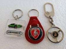 Lamborghini Keychains_Key Fobs_Vintage_Three New Old Stock_VINTAGE