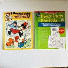 Lot of 2 Reading Comprehension Mini Book Grade K 1st 2nd 3rd Teacher Resource