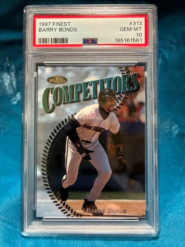 PSA 10 Pop 7 1997 Topps Finest Uncommon Silver Barry Bonds #313 San Fran Giants