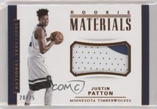 2017 Panini National Treasures Rookie Materials Bronze 20/25 Justin Patton x5u