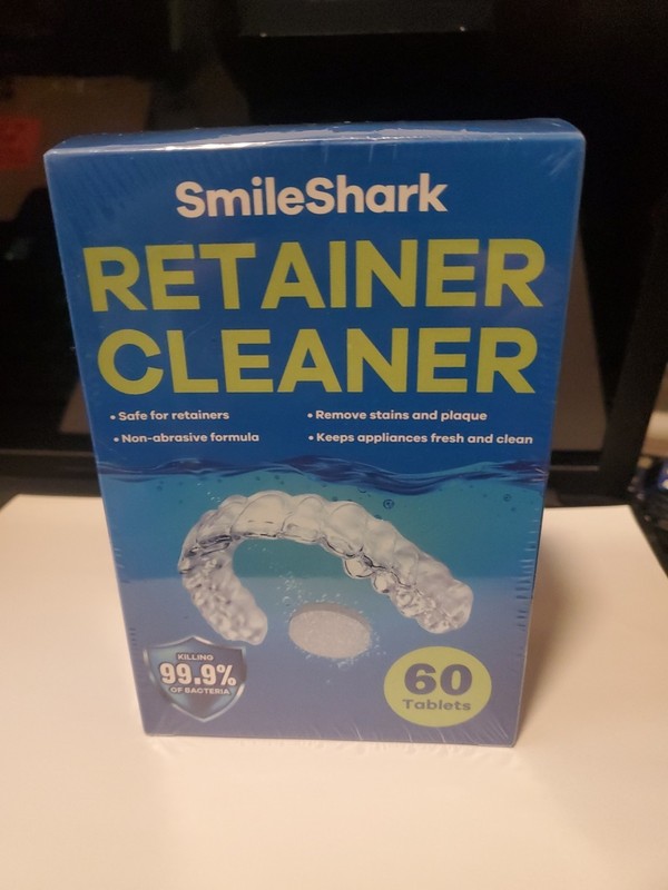 SmileShark Retainer Cleaner, 60 Tablets, NEW 