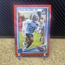 2025 Panini Donruss Rated Rookie Optic Prizm Red Wave Kalel Mullings #378 Titans