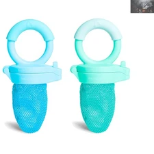 BPA-Free Baby Fresh Food Feeders, 2-Pack, Blue/Mint - Safe & Fun Feeding
