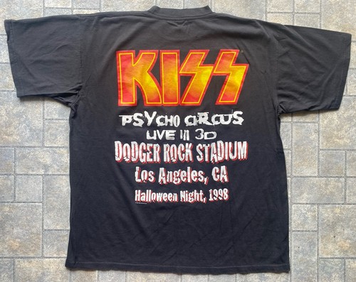 Vintage 1998 Kiss Psycho Circus T-Shirt Dodger Rock Stadium LA Dodgers Halloween - Bild 2 von 16