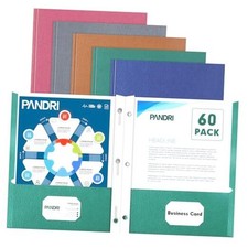Two Pocket Folders, 60 Pack Two Pocket Folders with Assorted 5 Dark Colors