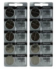 10 Fresh Genuine Energizer CR2032 ECR2032 3v Coin Button Lithium Battery
