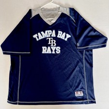 Tampa Bay Rays True Fan Series Jersey Shirt V-Neck Navy Gray 2017 Dynasty Mlb