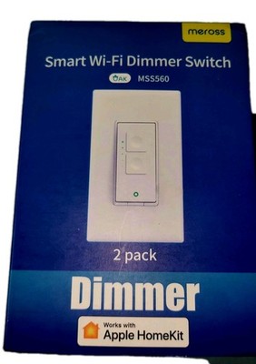 NEW 2-Pack Meross Smart Dimmer Switch Home Kit Alexa Google SmartThings WiFi