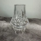 Vintage Waterford Crystal Lismore 2 Piece Hurricane Candle Lamp Votive Holder