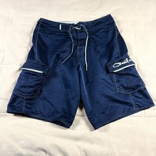 O'Neill Mens Drawstring Cargo Board Shorts Swimwear Navy Blue Size 32