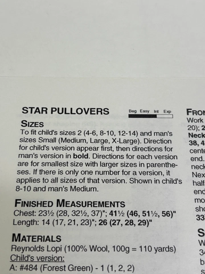 Reynolds Lopi & Lite-Lopi Knitting Pattern 82073 - Image 3 of 4