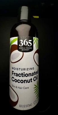 365 Fractionated Coconut Oil for skin & hair, 16oz value bottle, exp 5/2034