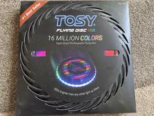 TOSY RGB LED Light-Up Flying Disc, Rechargeable, 16 Million Colors