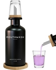 Black Glass Mouthwash Dispenser for Bathroom by - Mouth Wash Dispensers for B...