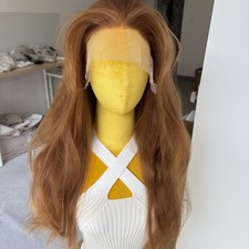 Long Straight Ginger Brown Lace Front Wig Natural Heat Resistant Hair Soft