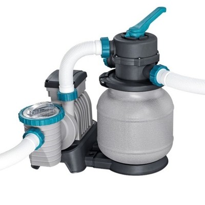 Bestway 1,600 GAL Above Ground Pool Sand Filter Pump w/Filter Balls 58498USS25