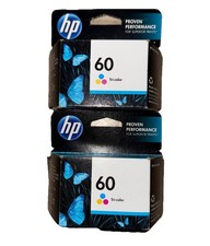 2 HP 60 tri color ink cartridge Exp: 2015 SEALED