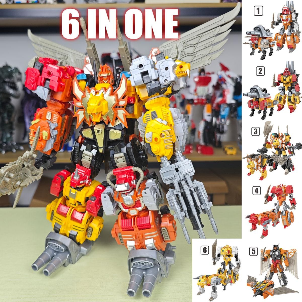 6 in 1 Predacons Combiners Wars Ko Transformers Predaking G1